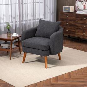 COOLMORE Wood Frame Armchair, Modern Accent Chair Lounge Chair for Living Room